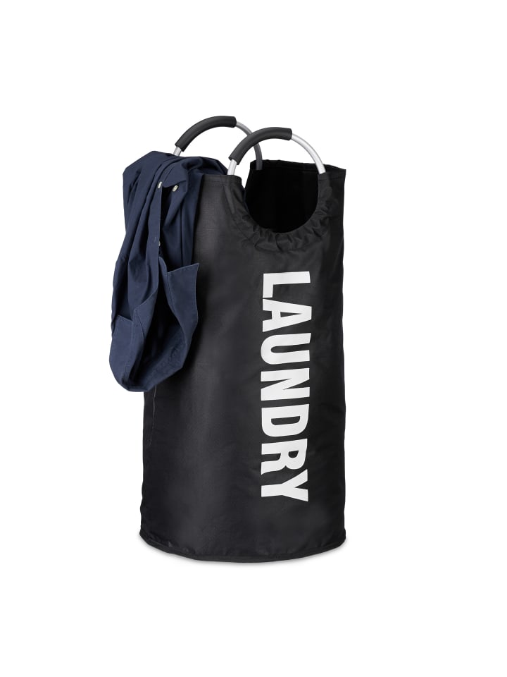 relaxdays Wäschekorb in Schwarz - (H)70 x Ø 38 cm günstig kaufen onesize