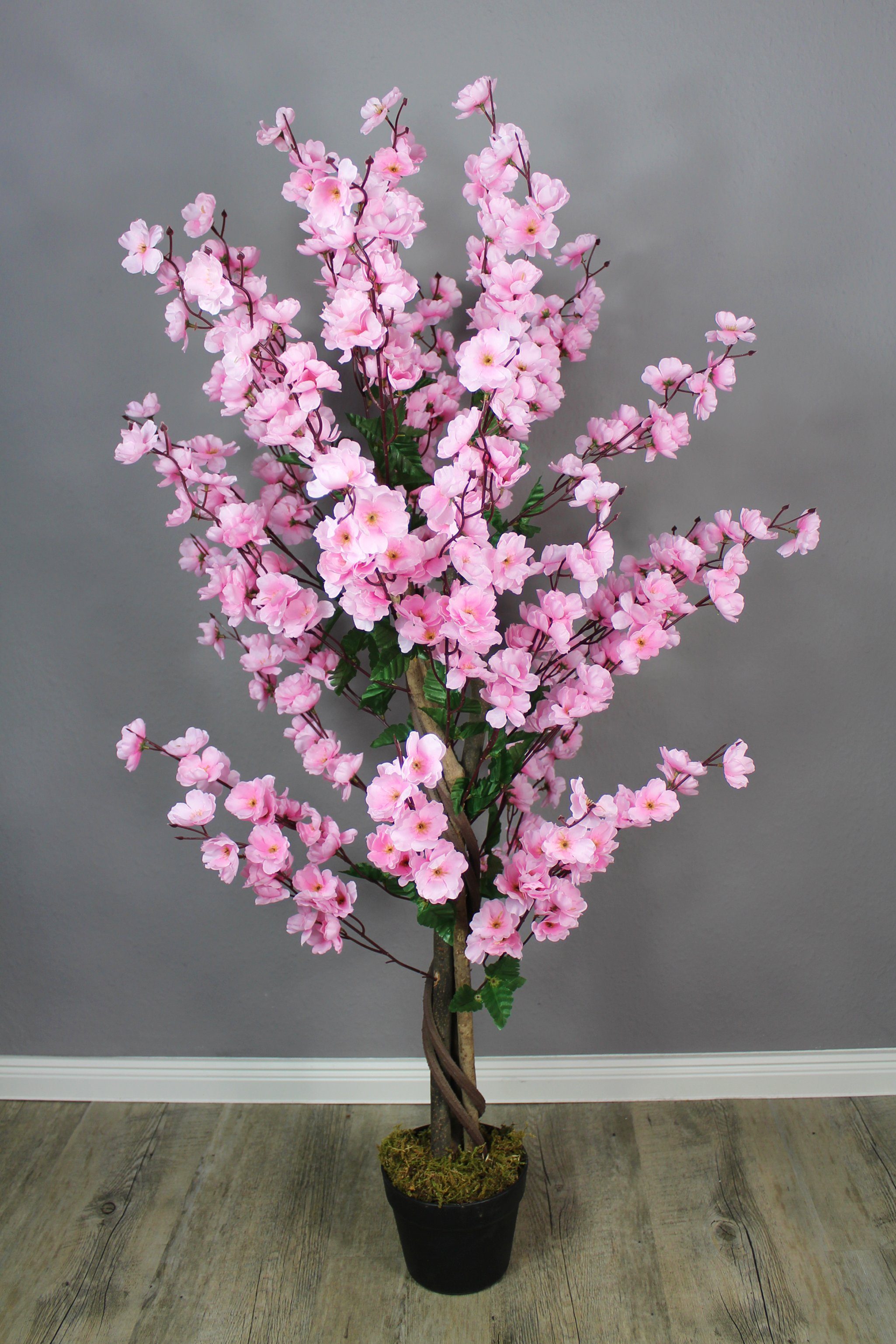 Kunstpflanze Blütenbaum Wintersweet Künstliche Pflanze Blüten Pink Wintersweet, Arnusa, Höhe 120 cm, fertig im Topf