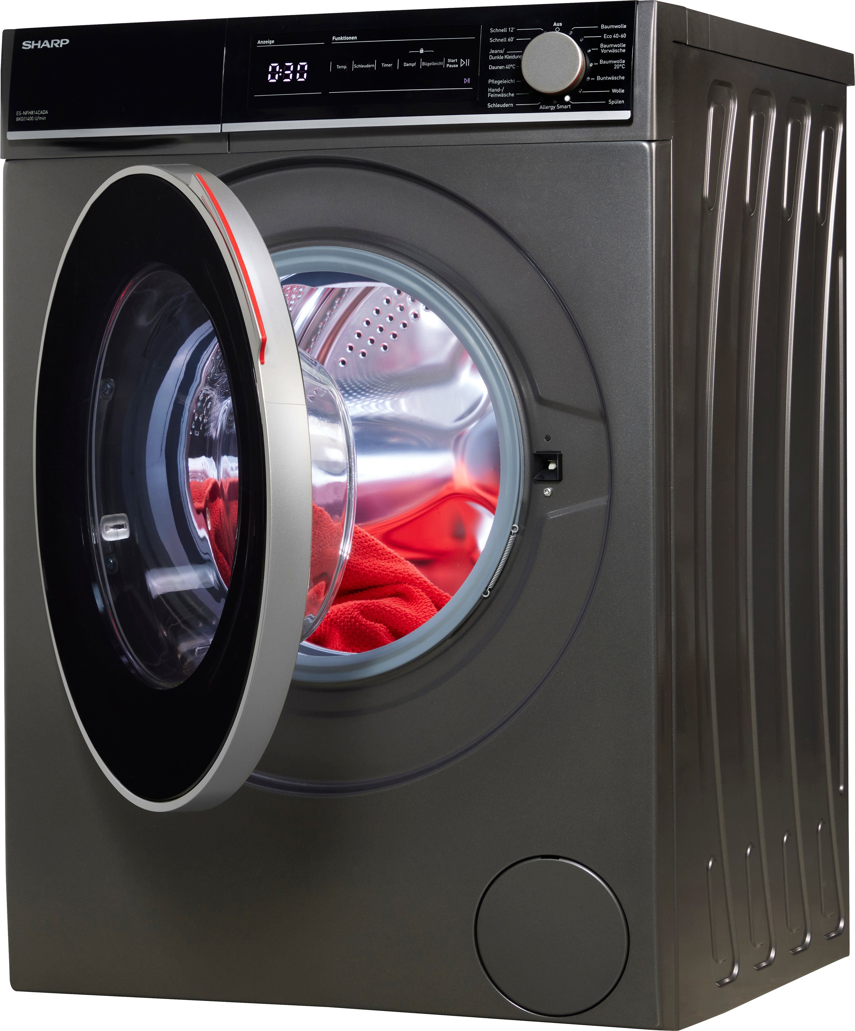 Sharp Waschmaschine ES-NFH814CADA-DE, 8 kg, 1400 U/min