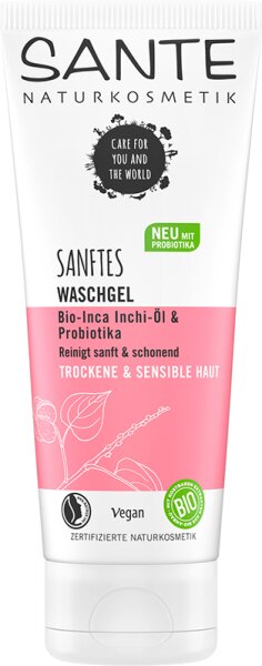 Sante Sanftes Waschgel Bio-Inca Inchi-Öl & Probiotika Reinigungsgel