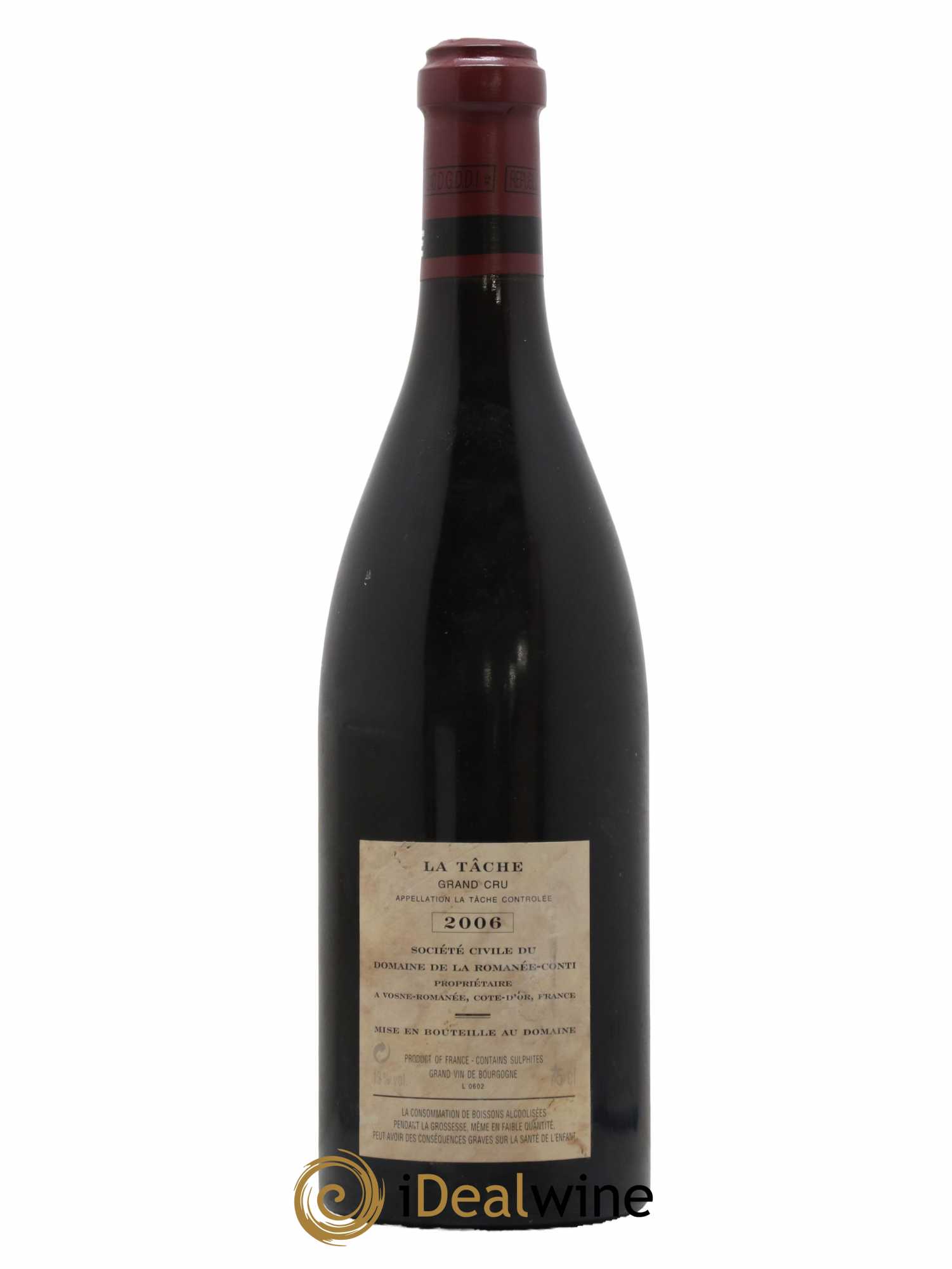 La Tâche Grand Cru Domaine de la Romanée-Conti  2006 - Lot de 1 Bouteille