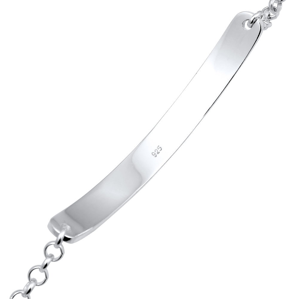 KUZZOI KUZZOI Bracelet Basic Matt Geo Lässig Platte 925 Sterling Silber Bracelet