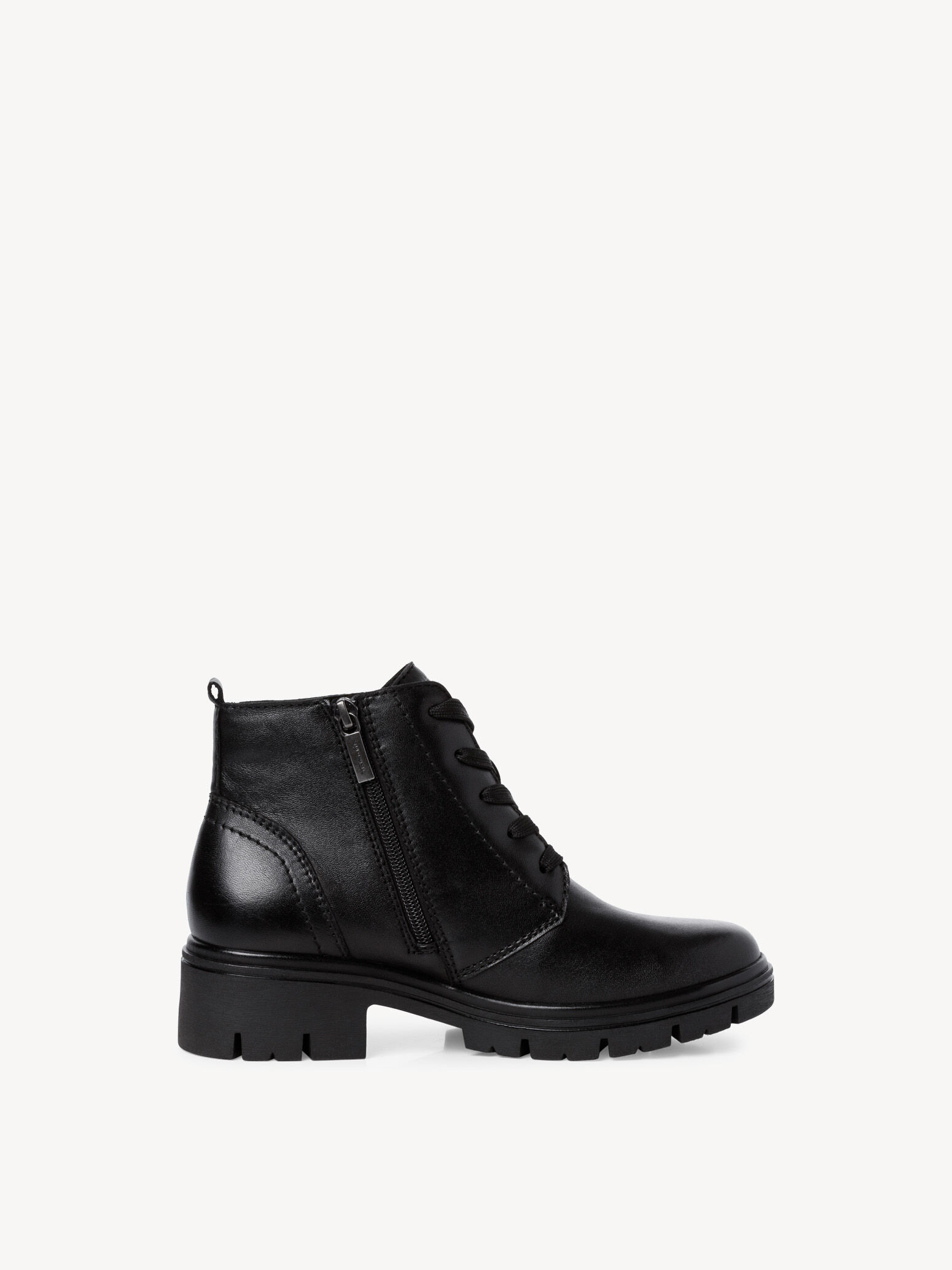 Bottine en cuir - noir