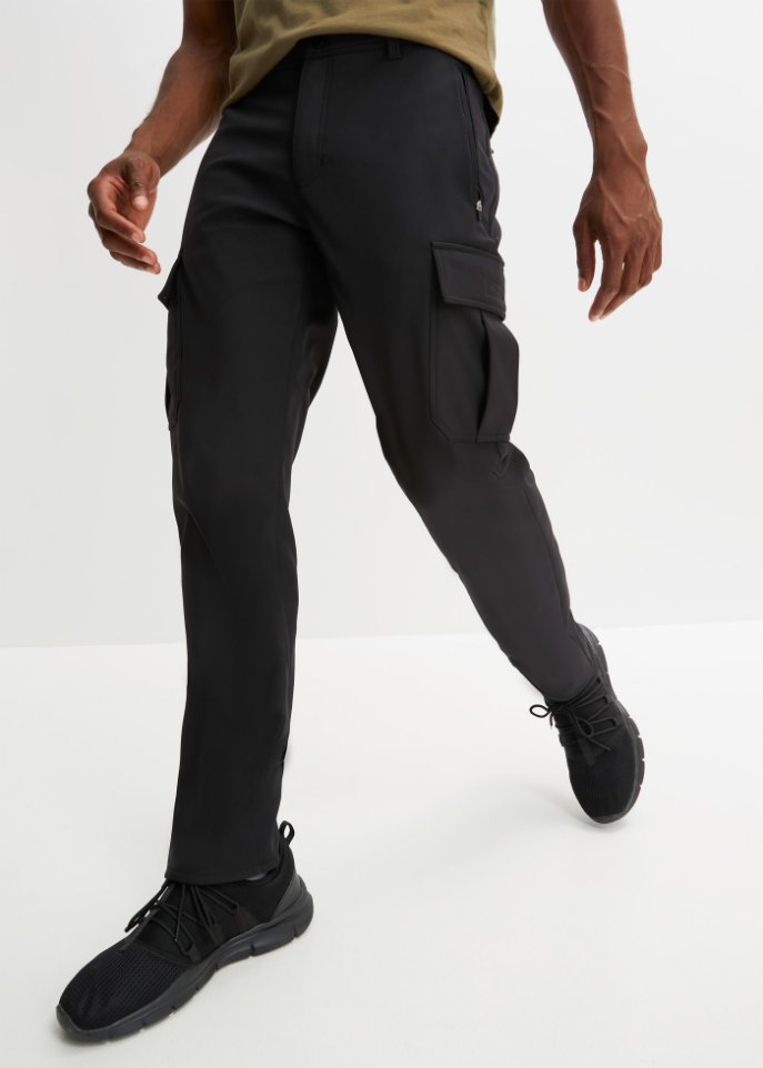 Softshell Outdoorhose mit Stretchanteil, inkl. Gürtel, Regular Fit