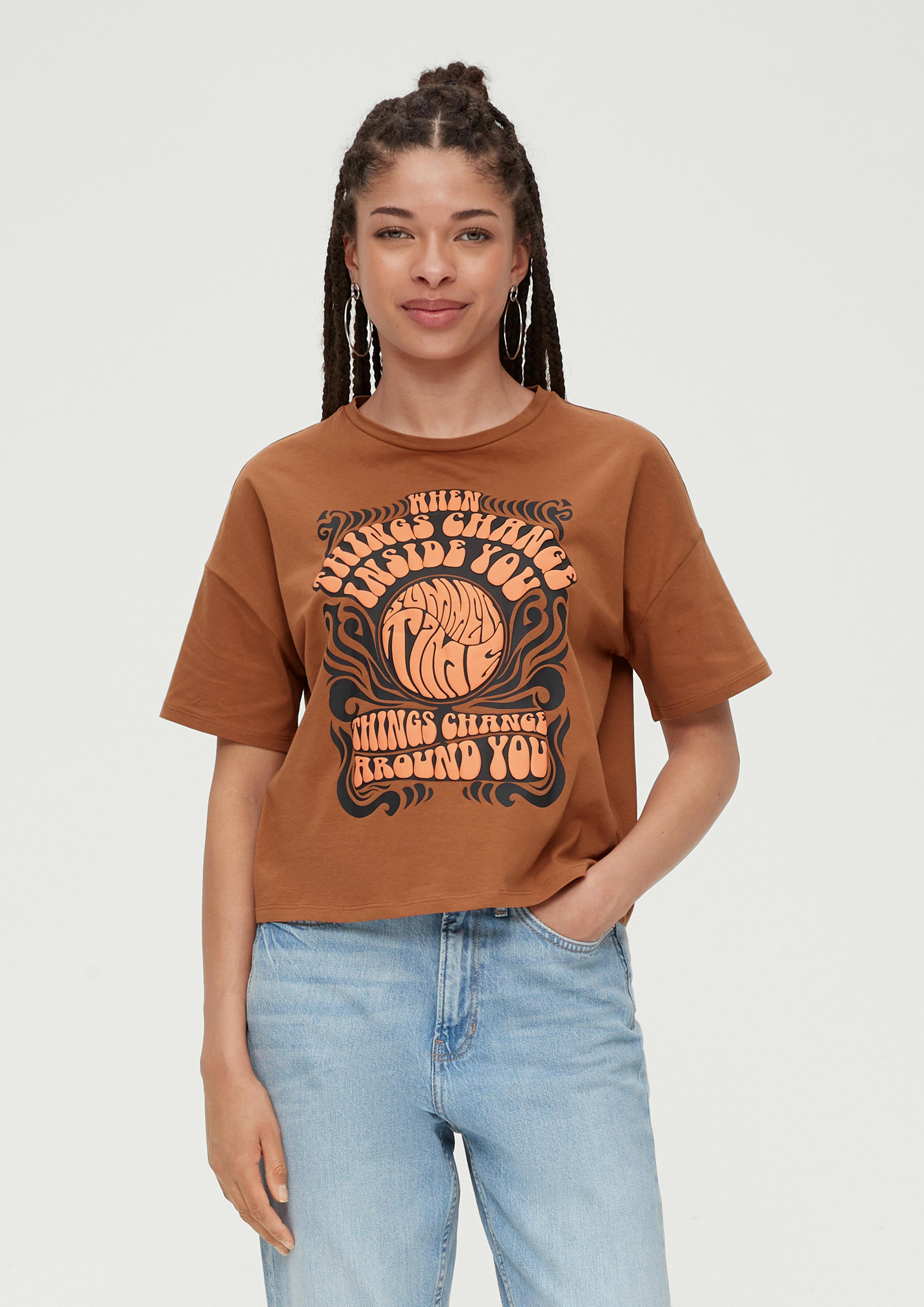 Baumwollshirt mit Frontprint  2131307-87D0