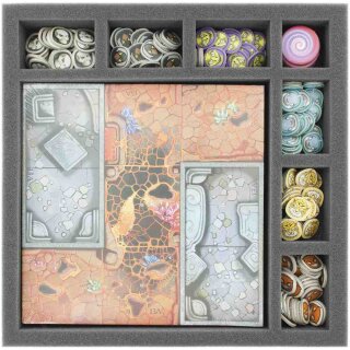 Feldherr 40 mm Schaumstoffeinlage mit 8 Fächern für Arcadia Quest - Spielplanteile