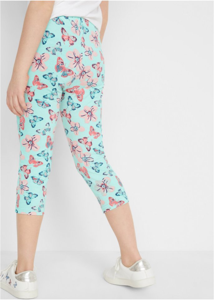 Mädchen 3/4 Leggings (2er-Pack) mit Bio-Baumwolle