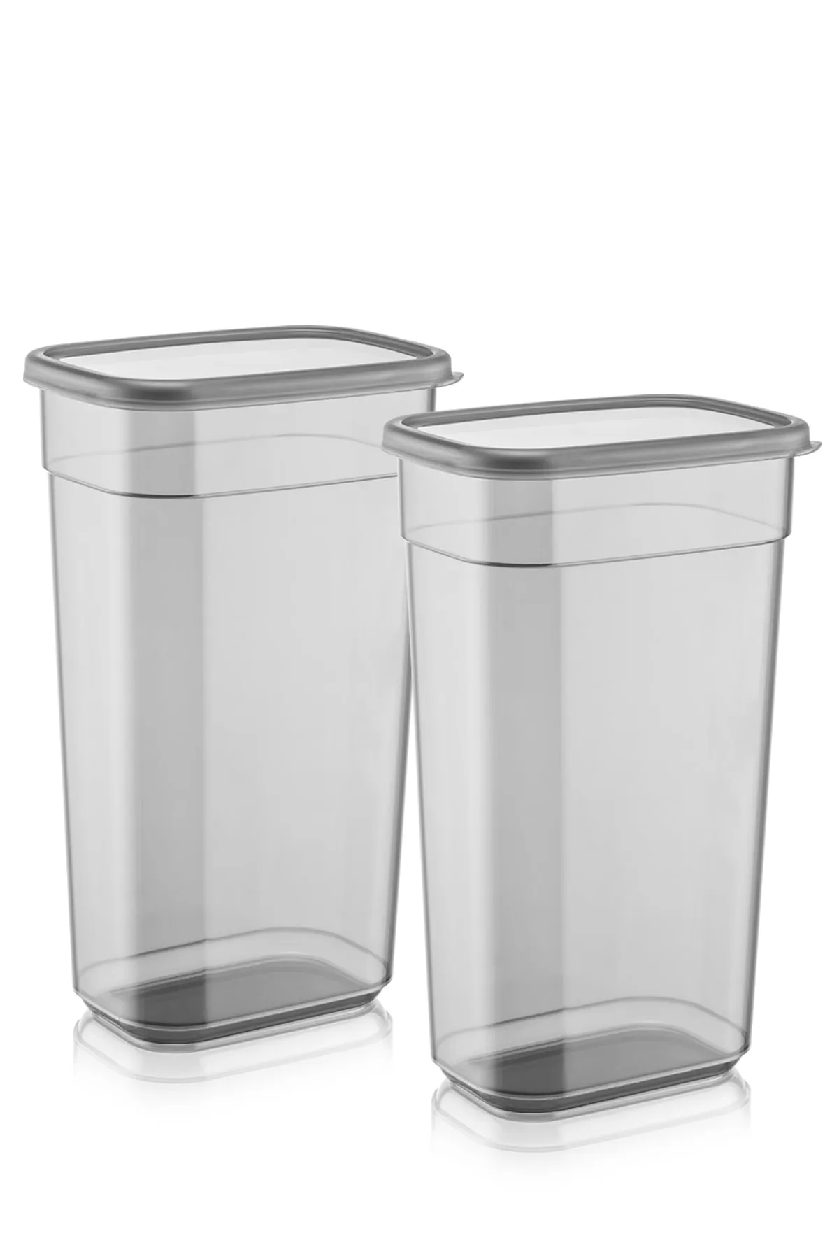 Meleni Home  Set mit 2 beschrifteten Aufbewahrungsboxen für Tablettenwaschmittel – Elina rechteckiger Aufbewahrungsbehälter 3200 ml