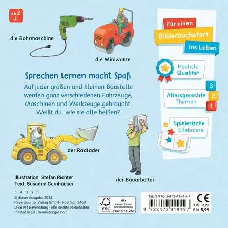 Mein Bilder-Wörterbuch: Auf der Baustelle