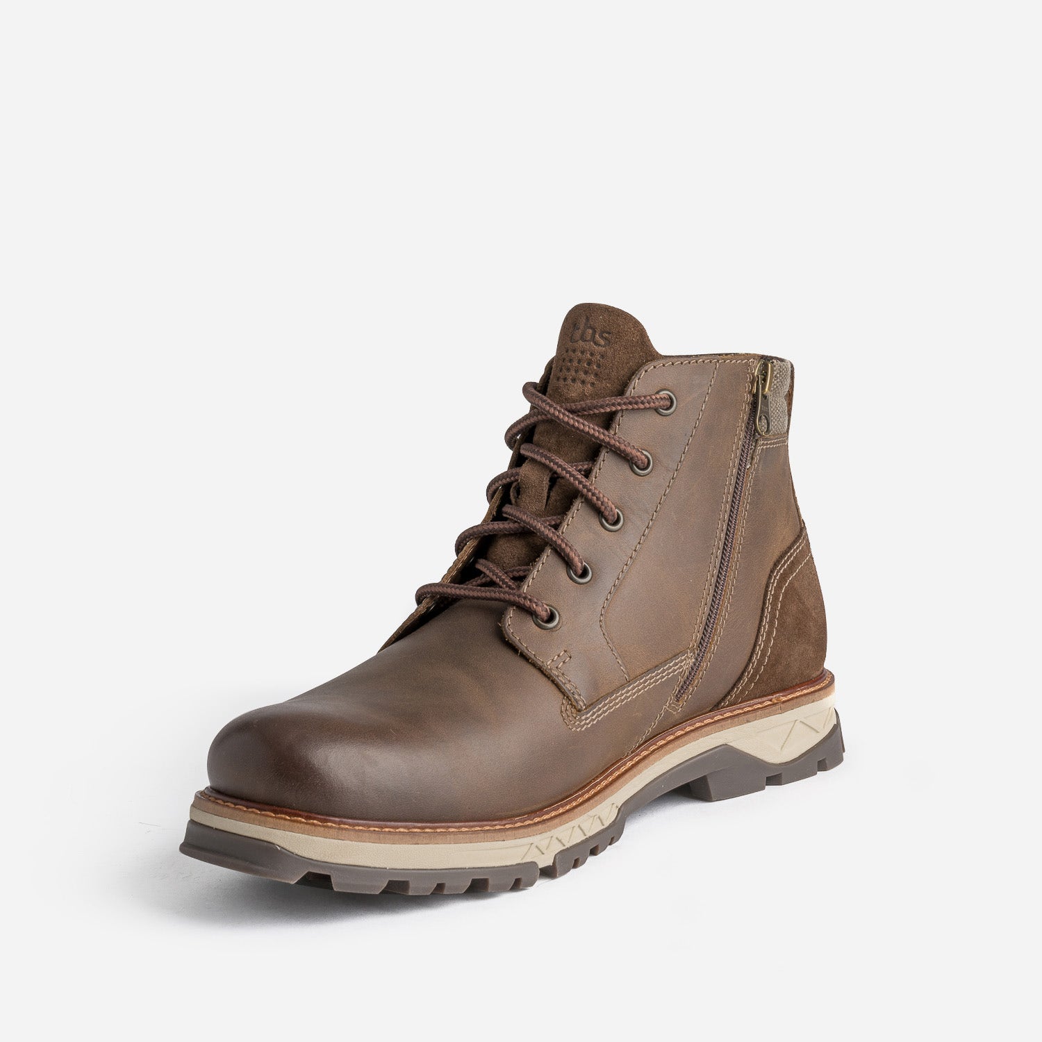 Boots à lacet TBS marron en cuir