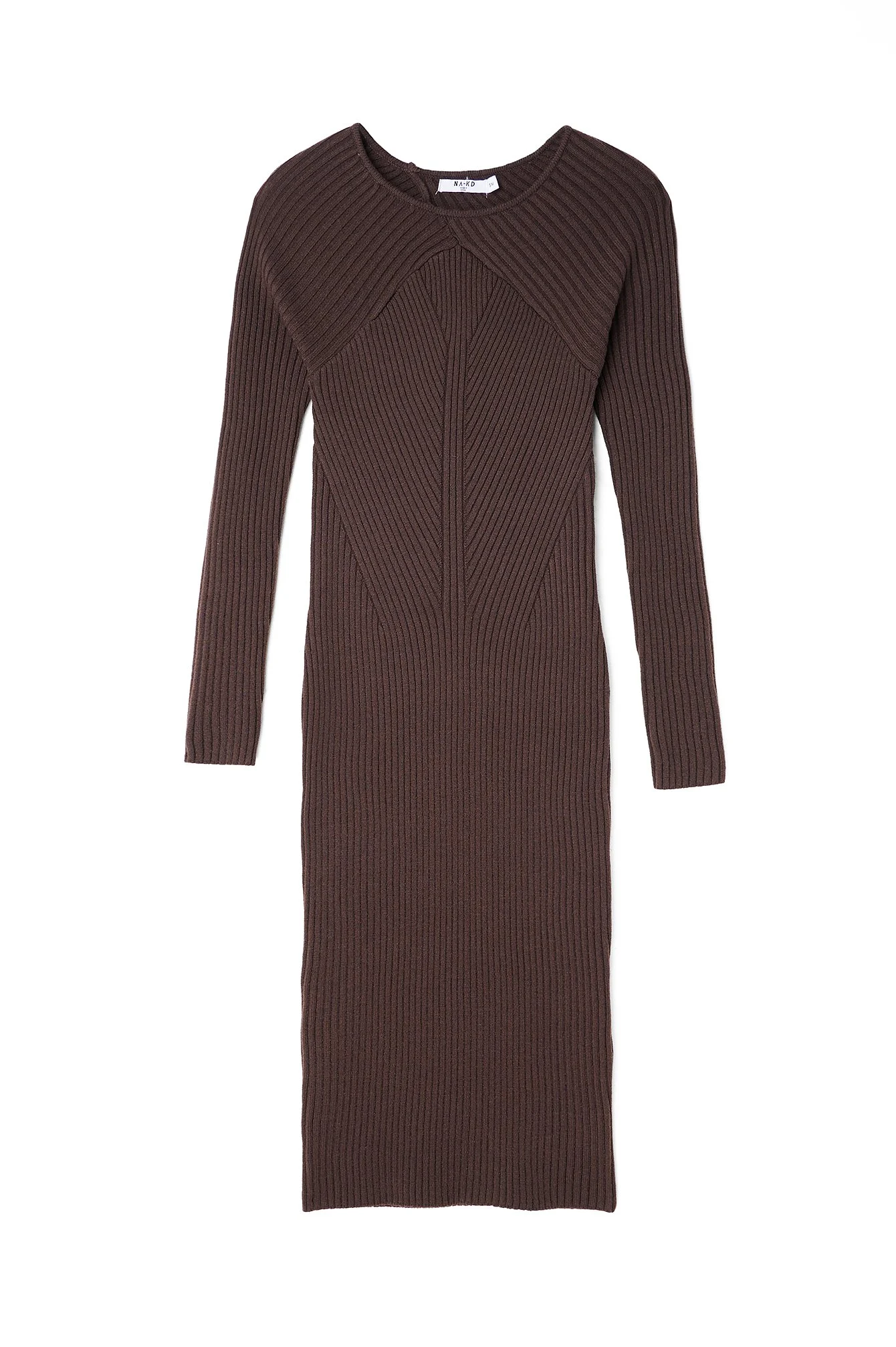 Midikleid mit Strickdetails