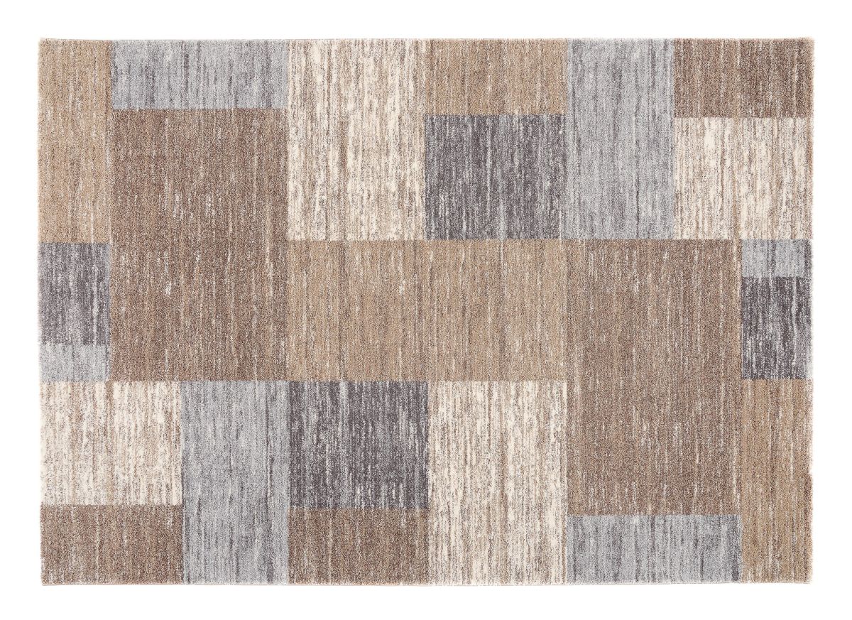 Webteppich Melange Beige-Braun 140 x 200 cm