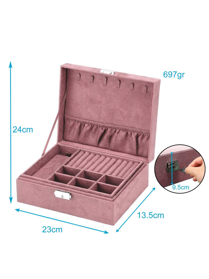 Intirilife Juwelenbox Schmuckschatulle in Rosa günstig kaufen onesize