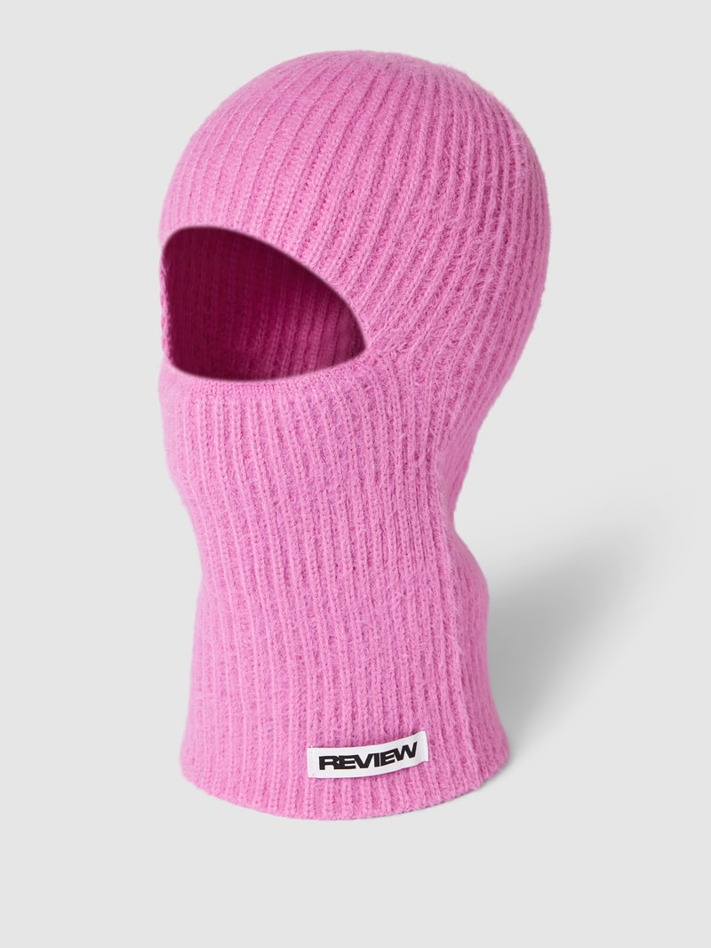 Sturmhaube mit Label-Detail in pink