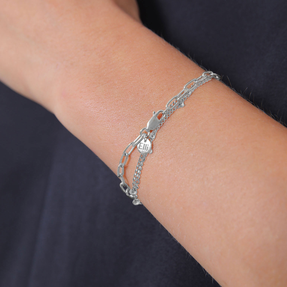 Elli PREMIUM Elli PREMIUM Bracelet Couche Chaîne à Boules Élégant Basic Minimal Bracelets Femm Bracelet