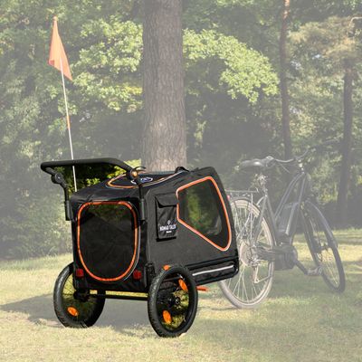 Nomad Tales Spirit Bike Trailer, ebony / tangerine