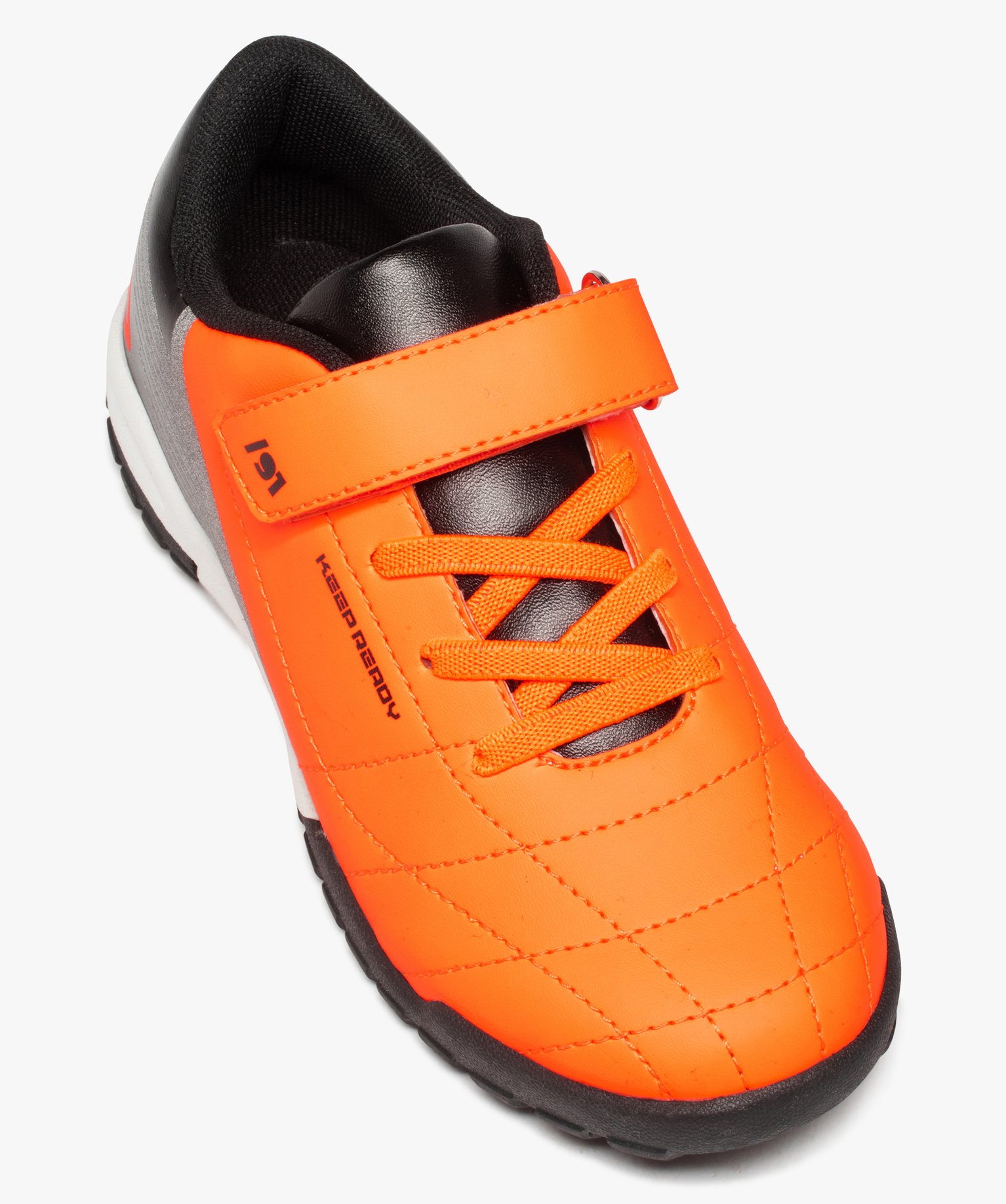 Baskets Garçon à lacets et scratch dessus fluo orange | GEMO
