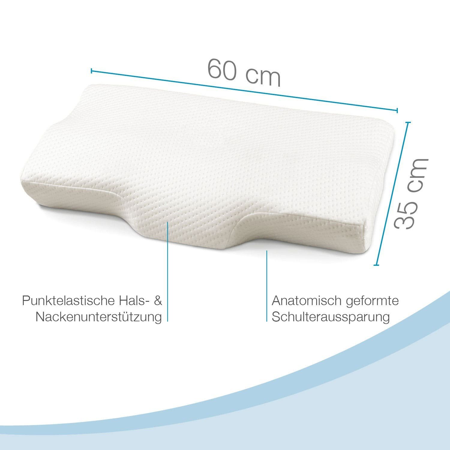 Bestschlaf Anti-Schnarch Kissen Visko, ergonomisches Design