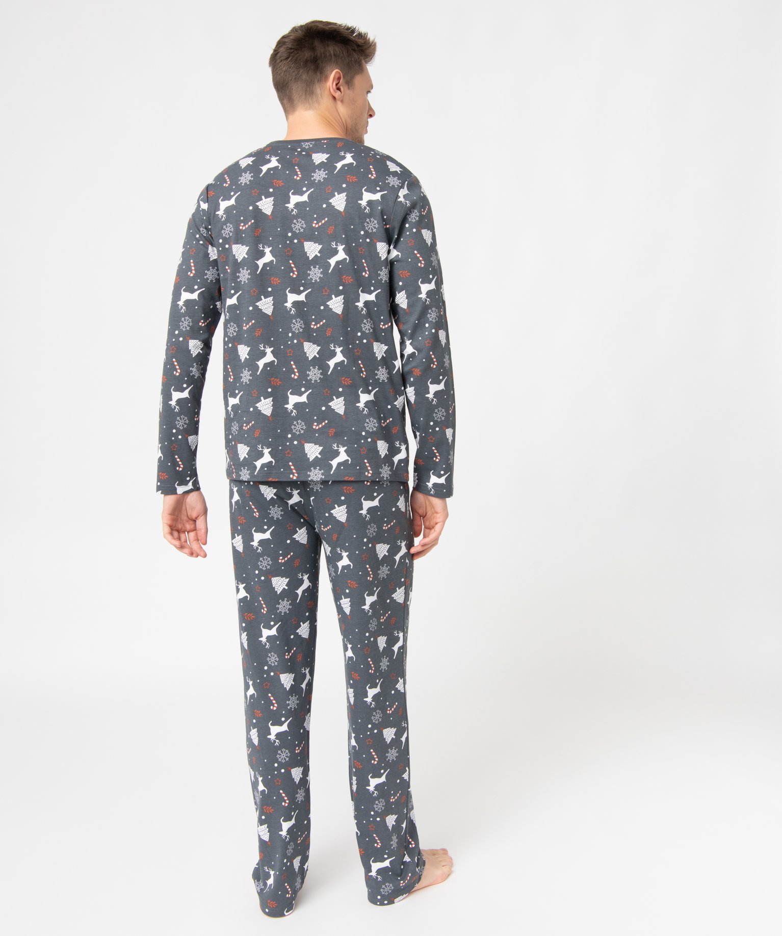Pyjama homme imprimé spécial Nol imprime | GEMO