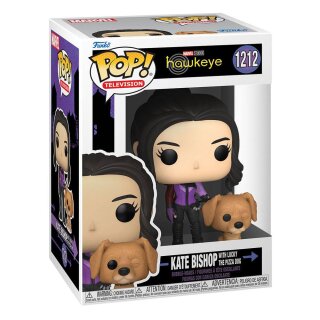 Hawkeye POP & Buddy Vinyl Figur Kate Bishop w/Lucky the Pizza Dog 9 cm