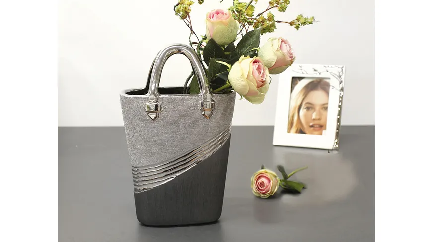 GILDE Handtasche Bridgetown H=31,5cm grau, silber