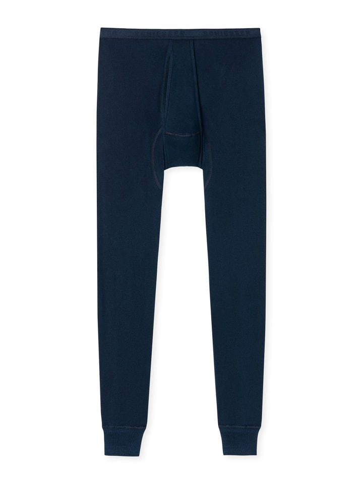 Schiesser Lange Unterhose Original Feinripp in Blau günstig kaufen