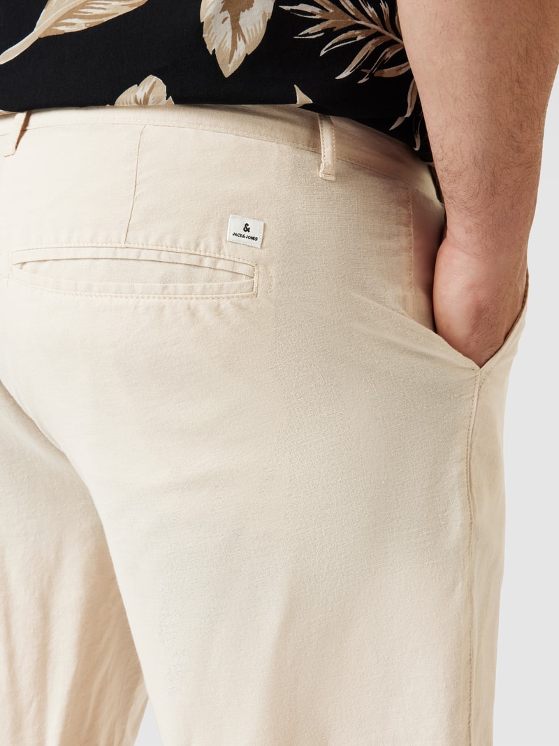 PLUS SIZE RegularFit Shorts mit Leinen Modell 'DAVE' in sand
