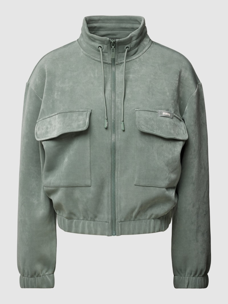Sweatjacke mit Cargotaschen Modell 'EUPHEMIA' in bottle