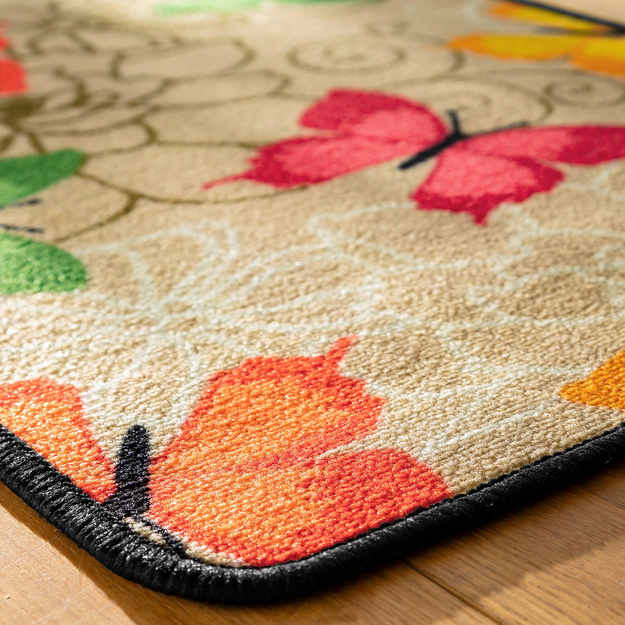 Tapis cuisine imprimé papillons