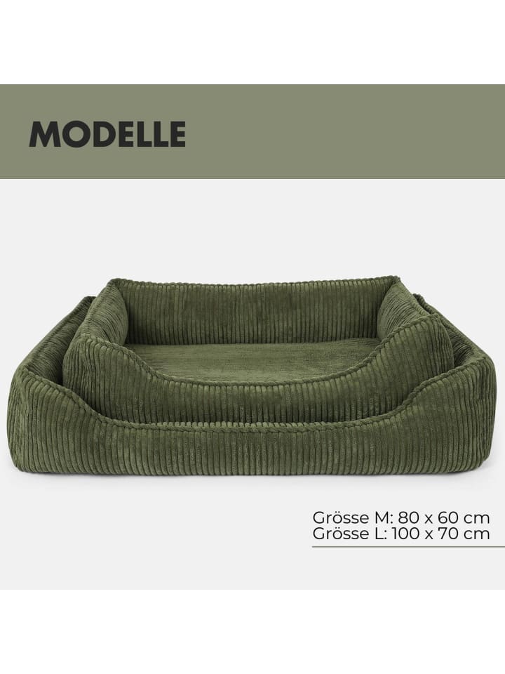 PAW WOW Hundebett ANTON Cord Olivegrün günstig kaufen 80 x 60 cm