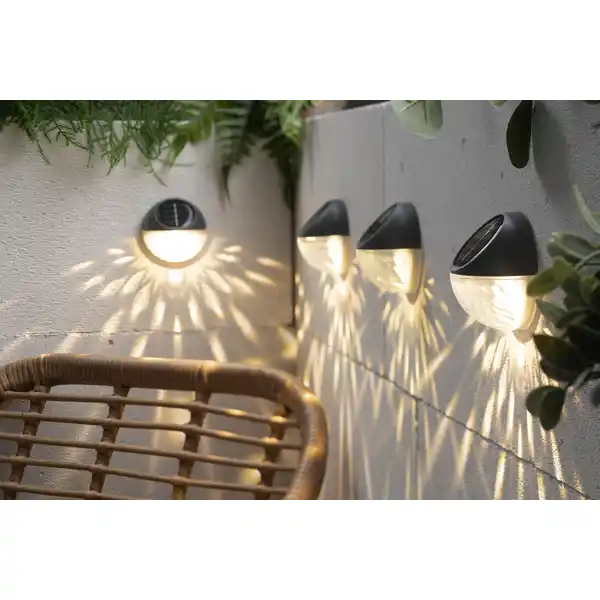Solar-Wandleuchten 4er-Set