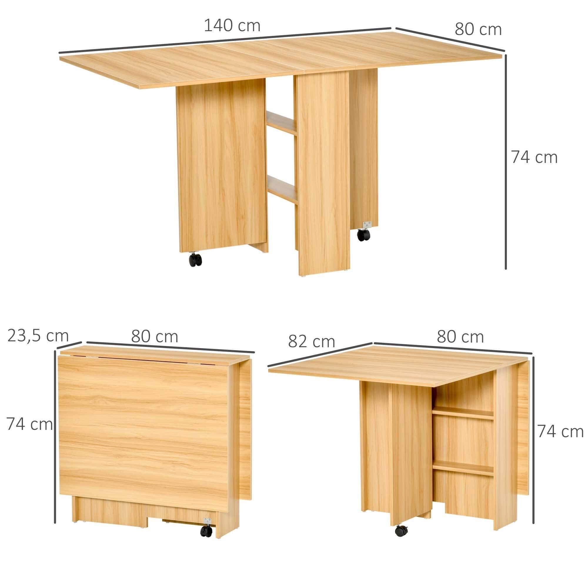 HOMCOM Klapptisch Mobiler Tisch