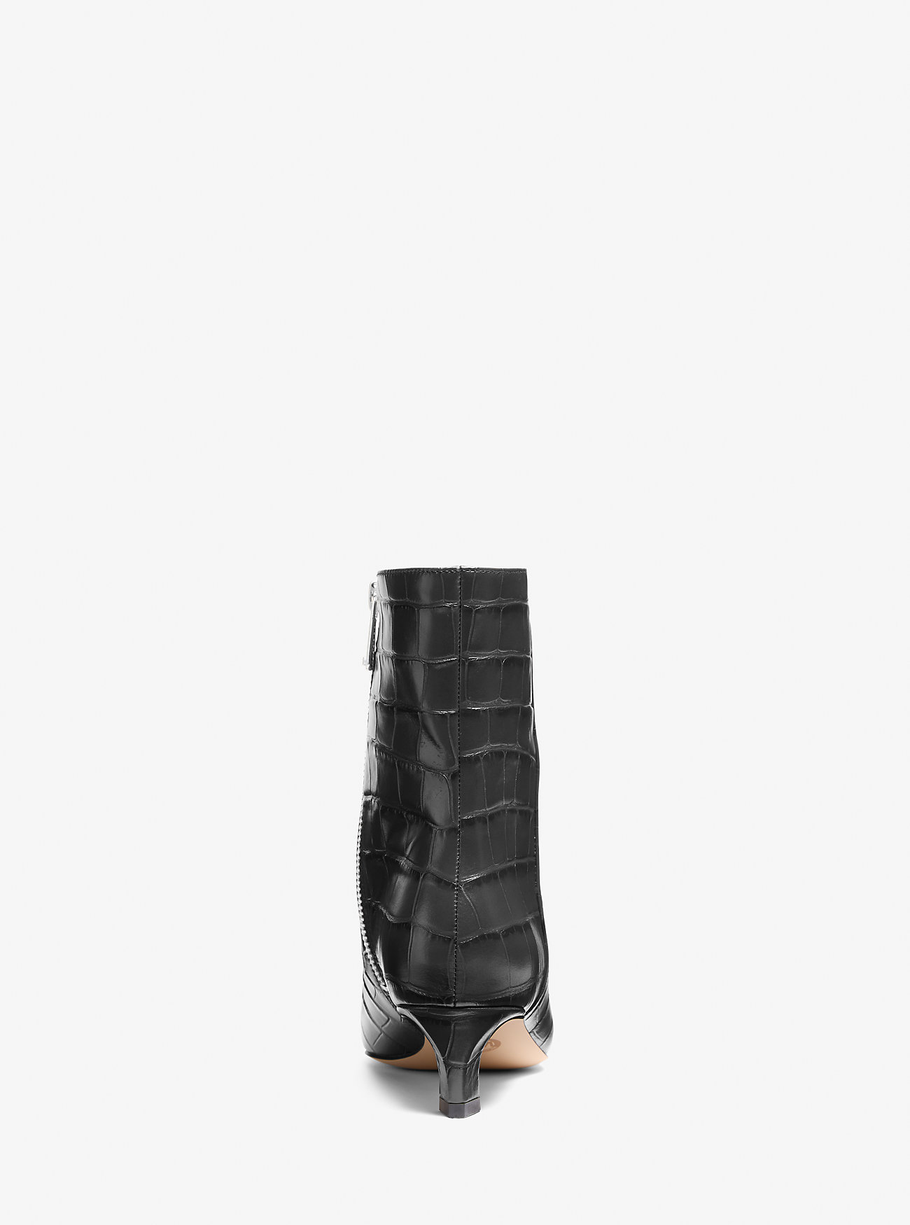Cosmo Crocodile Embossed Leather Boot - BLACK