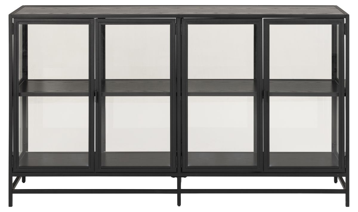 Vitrine Seaford Schwarz 152 x 86 cm