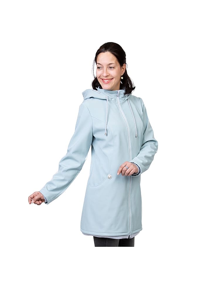 Viva la Mama 3in1 Umstandsmantel Tragemantel MELLORY in Eisblau günstig kaufen XXL