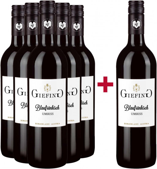 5+1 Paket Ried Umriss Blaufränkisch trocken - Weingut Giefing