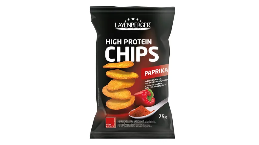 Layenberger High Protein Chips Paprika 75 g