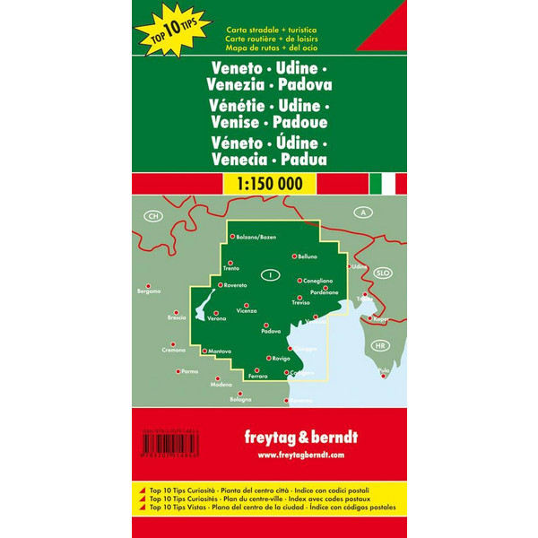 Venetien - Udine - Venedig - Padua 1 : 150 000 - Straßenkarte