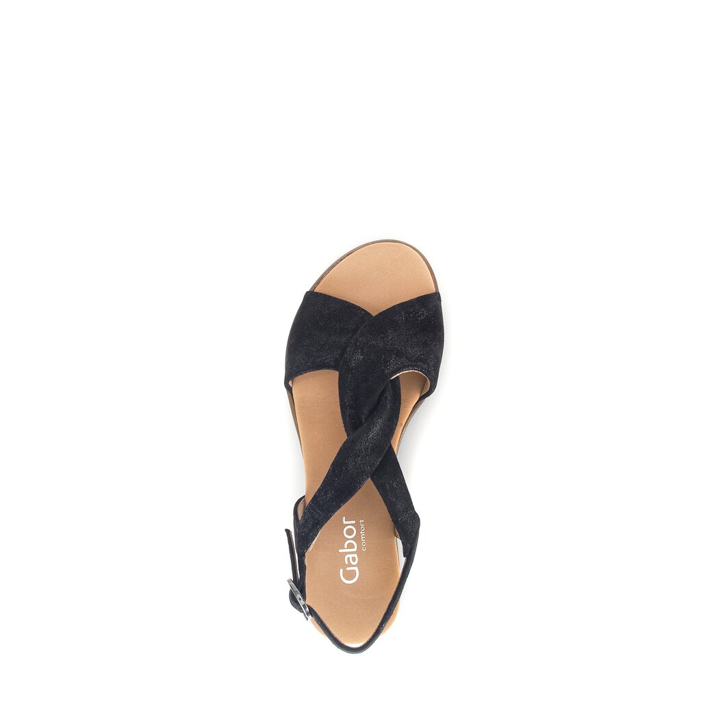 Gabor comfort Keilsandalette schwarz