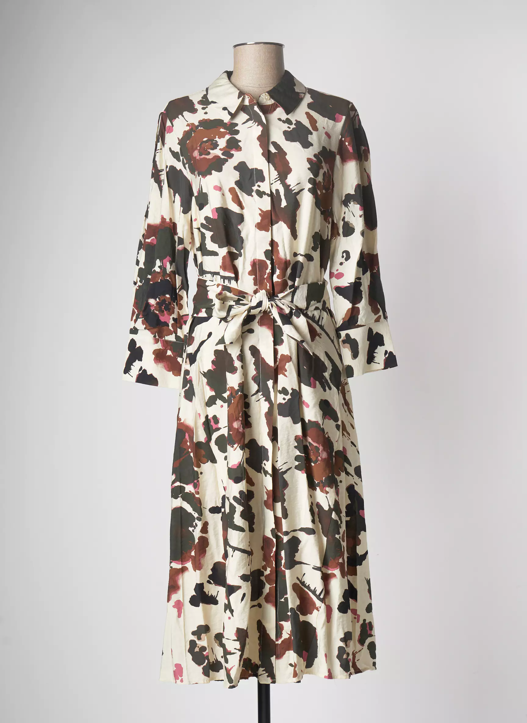 Object Robes Mi Longues Femme couleur beige
