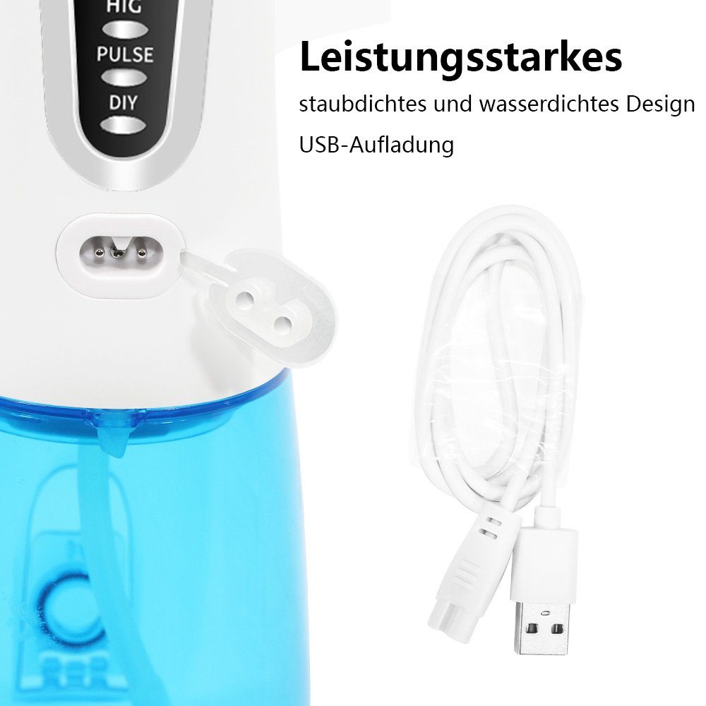 Sintech Munddusche Munddusche Kabellos, 300ML Mundduschen 2000mAh Akku, Für die Reinigung zwischen den Zähnen