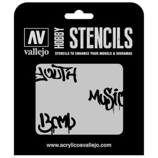 Vallejo Hobby Stencils: Street Art Num. 1 Markings