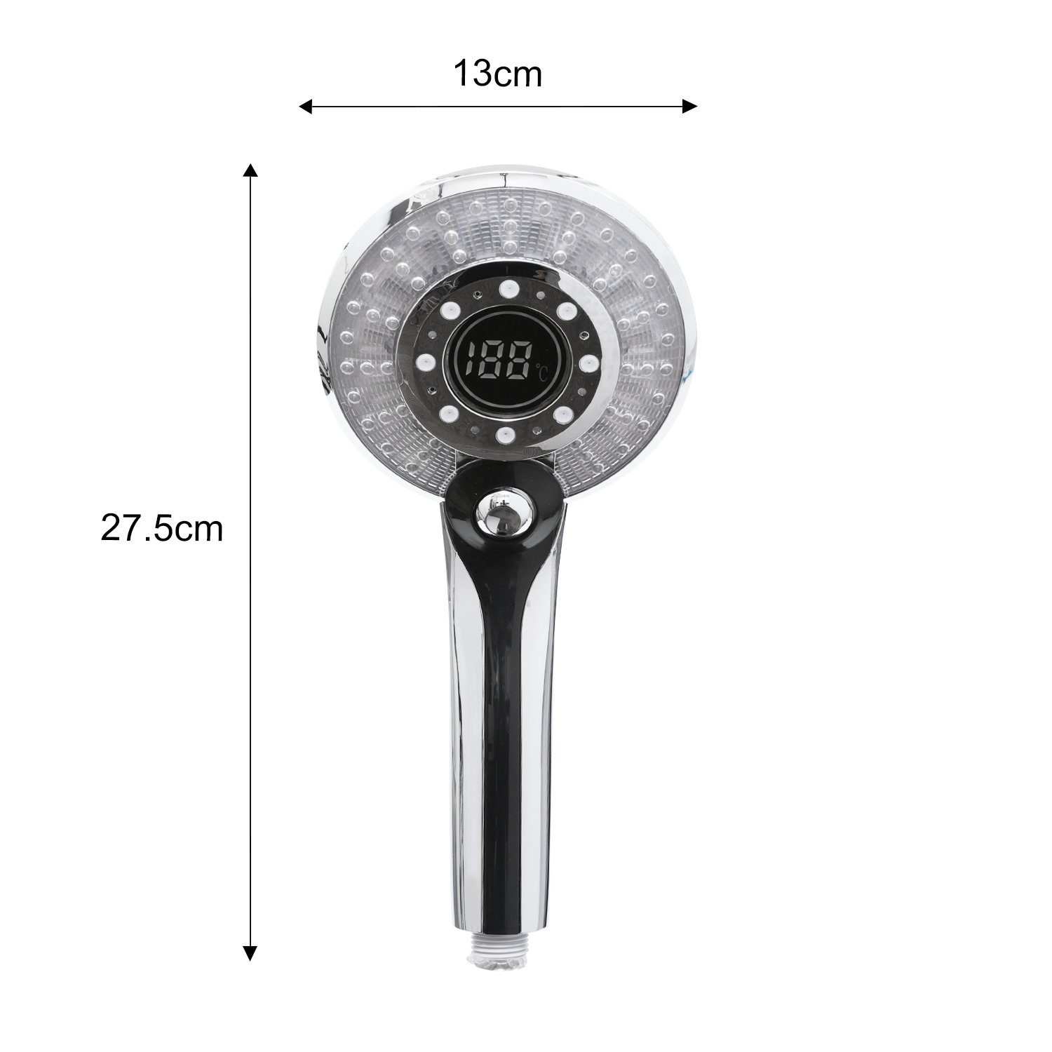 Kpaloft Handbrause, LED Temperaturanzeige Dusche 3 Lichtfarben Wassersparend