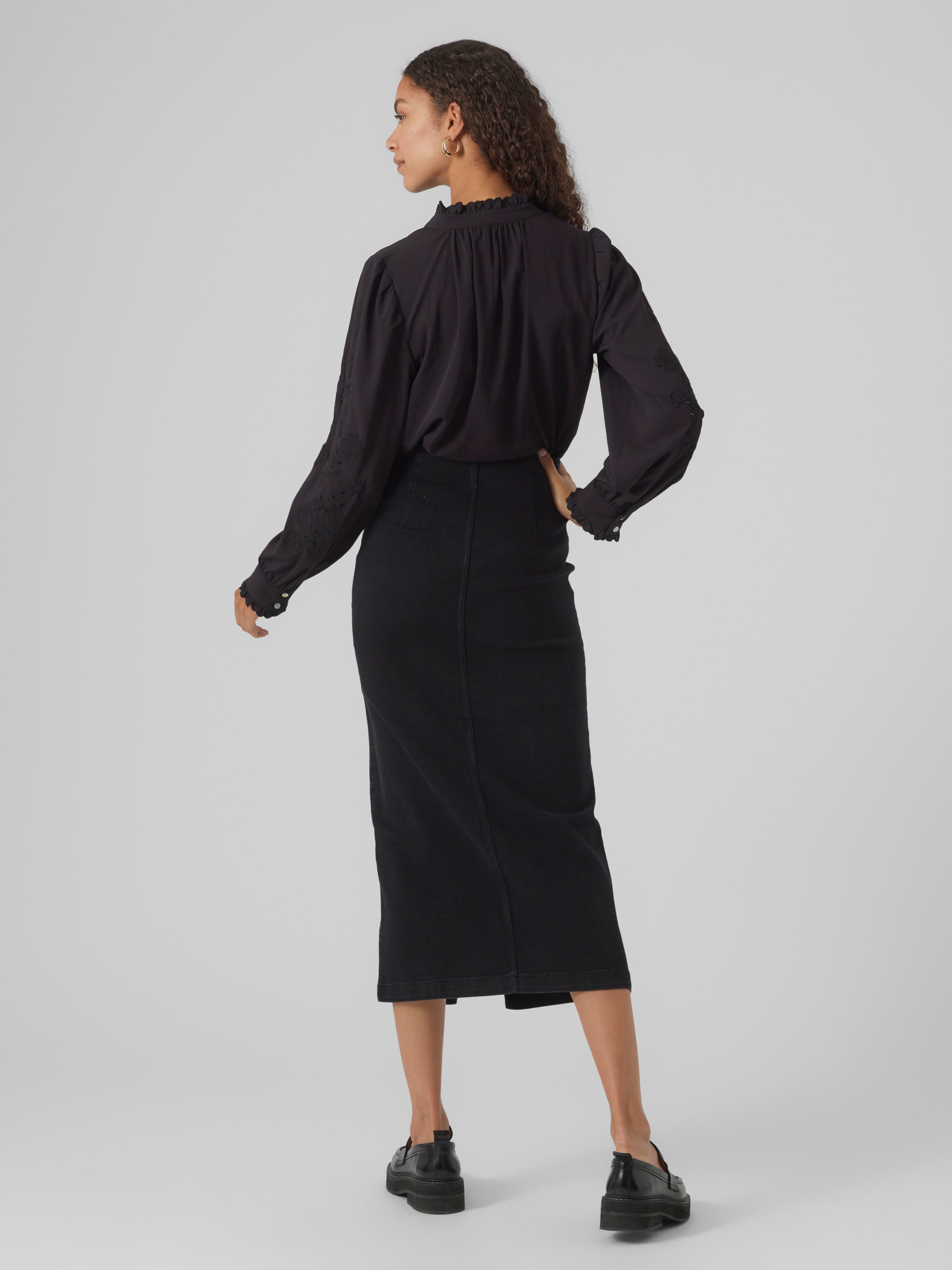 VMMONIC Hohe Taille Langer Rock