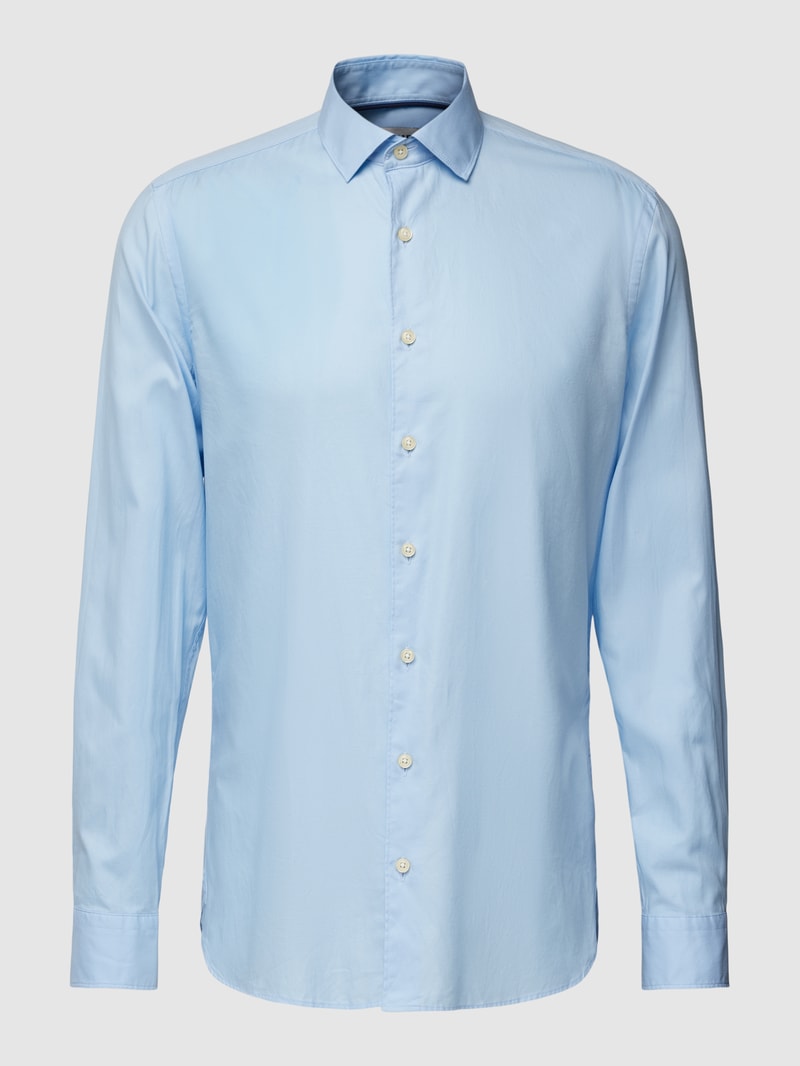 Regular Fit Business-Hemd mit Kentkragen in bleu