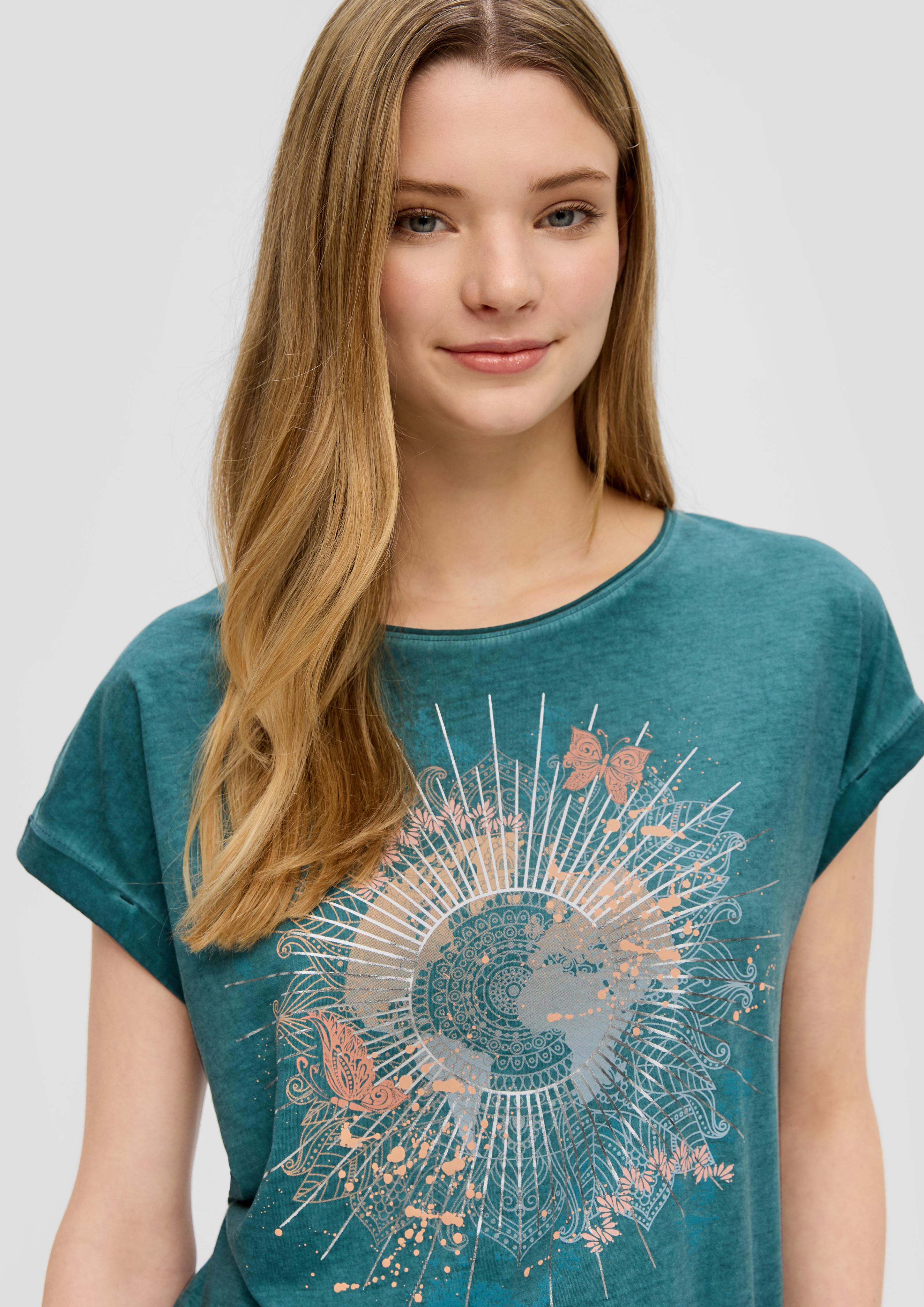 Weiches Baumwollshirt mit Frontprint  2151253-67D2