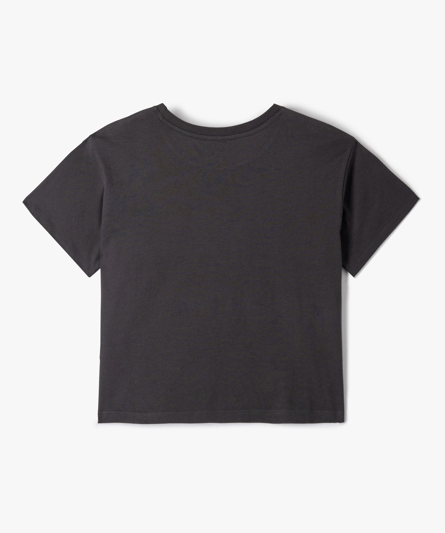 Tee-shirt fille à manches courtes coupe ample - Hatsune Miku gris fonce | GEMO
