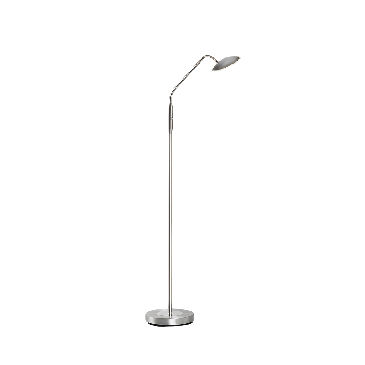 Fischer & Honsel 1-flg LED Stehleuchte Tallri Nickelfarben