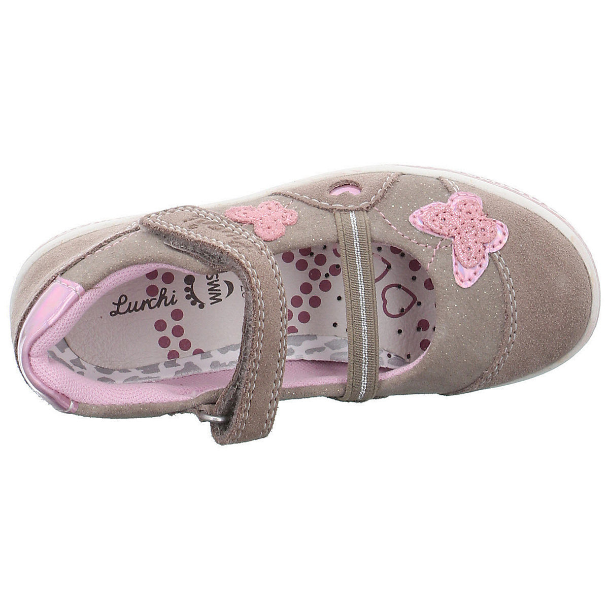 Mädchen Ballerinas Schuhe Taha Ballerina Kinderschuhe Veloursleder gemustert Ballerinas