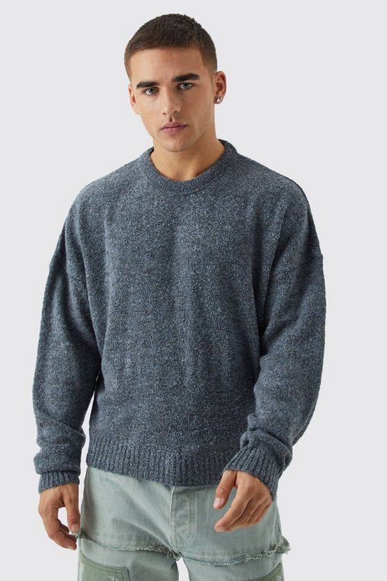 Kastiger Bouclee-Pullover
